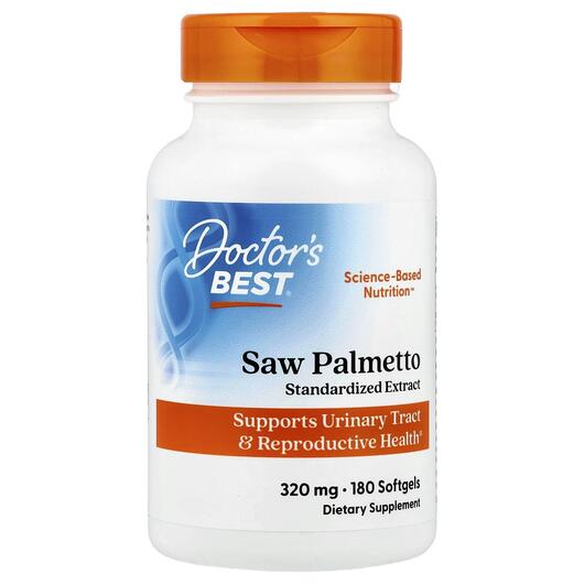 Основне фото товара Doctor's Best, Saw Palmetto, Со Пальметто, 180 капсул