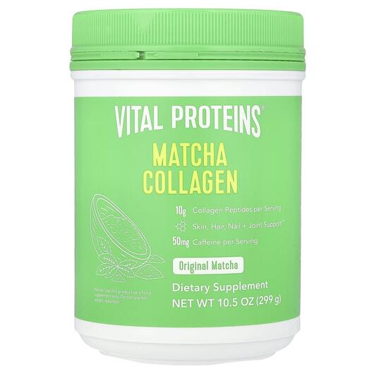 Основне фото товара Matcha Collagen Original Matcha Основне фото товара Vital Proteins, Matcha Collagen Original Matcha, Колаген, 299 г