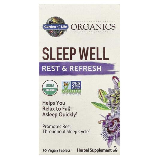 Основне фото товара MyKind Organics Sleep Well Rest & Refresh Основне фото товара Sleep Well Rest & Refresh, Підтримка здорового сну, 30 таблет