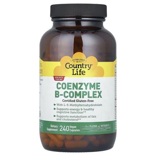 Основное фото товара Coenzyme B-Complex Caps Основное фото товара Country Life, B-комплекс, Coenzyme B-Complex Caps, 240 капсул