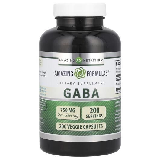 Основное фото товара GABA 750 mg Основное фото товара Amazing Nutrition, ГАМК, GABA 750 mg, 200 капсул