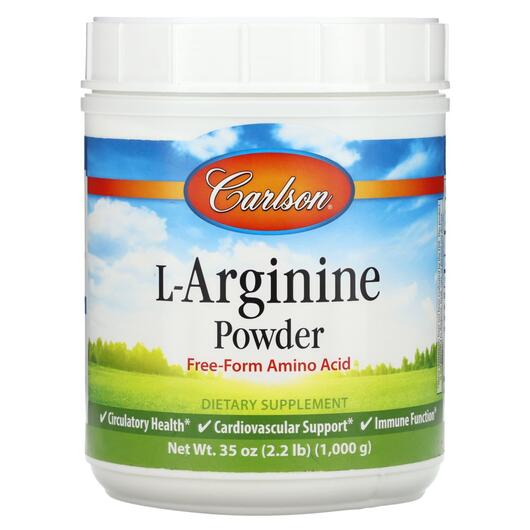 Основное фото товара Carlson, L-Аргинин, L-Arginine Powder, 1000 г