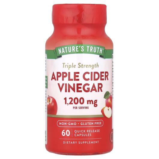 Основне фото товара Nature's Truth, Apple Cider Vinegar 600 mg, Яблучний оцет, 6