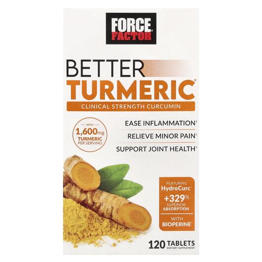 Основное фото товара Better Turmeric Основное фото товара Force Factor, Корень куркумы, Better Turmeric, 120 капсул