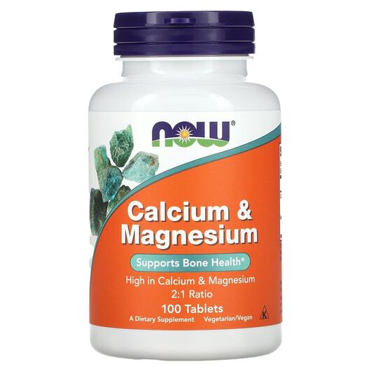 Основное фото товара Calcium & Magnesium Основное фото товара NOW Foods, Кальций, Calcium & Magnesium, 100 таблеток
