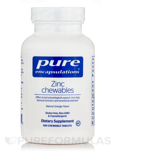 Основное фото товара Цинк в пастилках, Zinc Chewables Natural Orange Flavor, 100 табле