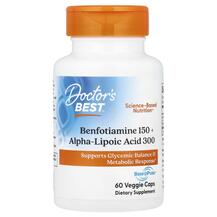 Бенфотіамін Benfotiamine 150 + ALA Doctor's Best 60 капсул