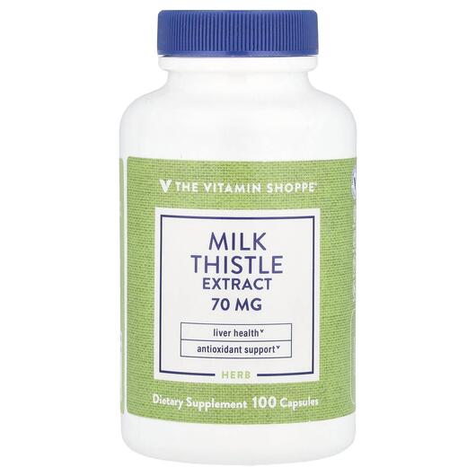 Основне фото товара Milk Thistle Extract 70 mg Основне фото товара TheVitaminShoppe, Milk Thistle Extract 70 mg, Розторопша, 100 кап