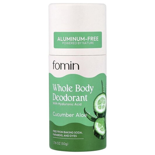 Основное фото товара Fomin, Дезодорант, Whole Body Deodorant Cucumber Aloe, 50 г