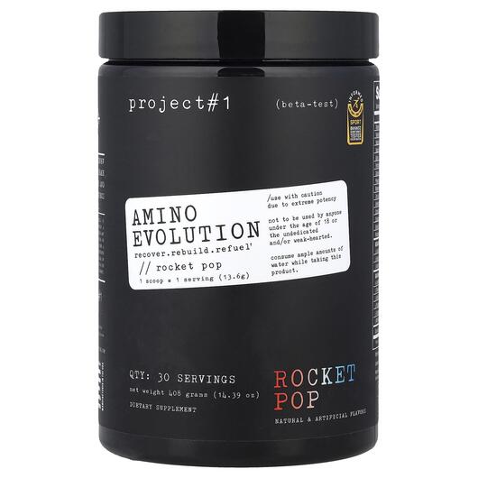 Основне фото товара Project 1 Nutrition, Amino Evolution Rocket Pop, Амінокислоти, 40