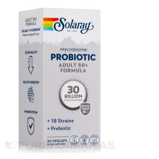 Основное фото товара mycrobiome probiotic Adult 50+ Formula 30 Billion 18 Strains + Prebiotic Inulin Основное фото товара mycrobiome probiotic Adult 50+ Formula 30 Billion, Пробиотики, 30