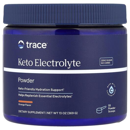 Основное фото товара Trace, Электролиты, Keto Electrolyte Powder Orange, 369 г
