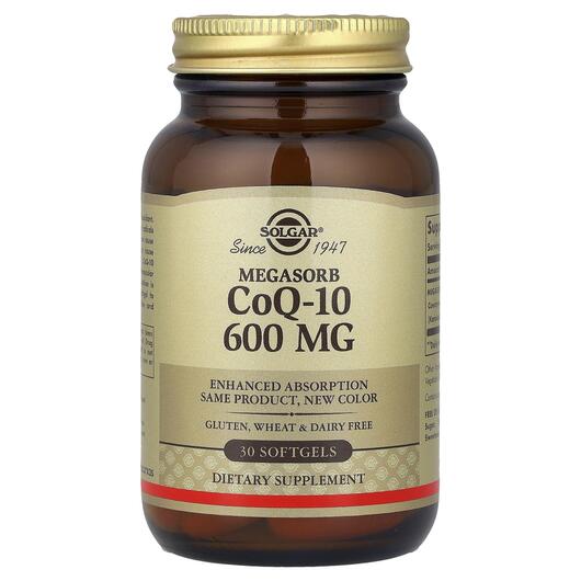 Основне фото товара Megasorb CoQ-10 600 mg Основне фото товара Solgar, Megasorb CoQ-10 600 mg, Коензим Q-10 600 мг, 30 капсул