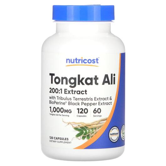 Основное фото товара Nutricost, Тонгкат Али, Tongkat Ali 200:1 Extract, 120 капсул