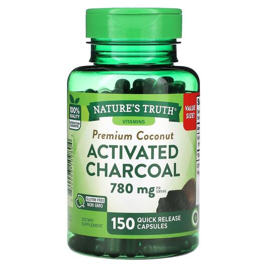 Основне фото товара Vitamins Premium Coconut Activated Charcoal, Активоване вугілля, 
