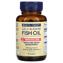 Wild Alaskan Fish Oil Prenatal DHA 600 mg ДГК Wiley's