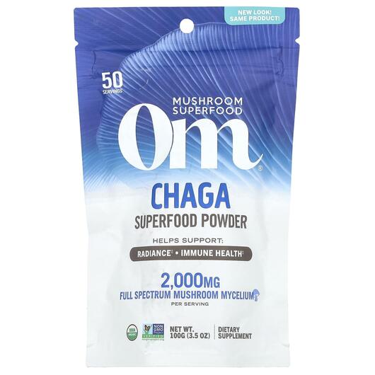 Основное фото товара Грибы Чага, Chaga Certified 100% Organic Mushroom Powder 3, 100 г