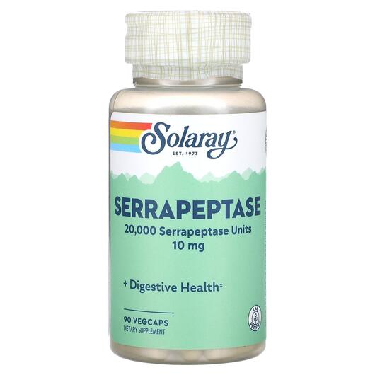 Основное фото товара Serrapeptase 10 mg Основное фото товара Solaray, Серрапептаза, Serrapeptase 10 mg, 90 капсул