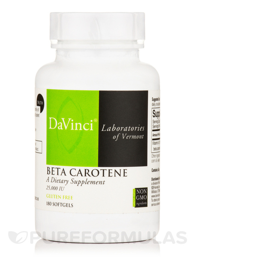 Основне фото товара Beta Carotene 25000 IU Основне фото товара Beta Carotene 25000 IU, Вітамін А Ретінол, 180 капсул