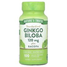 Ginkgo Biloba Plus Bacopa 120 mg Гинкго Билоба Nature's