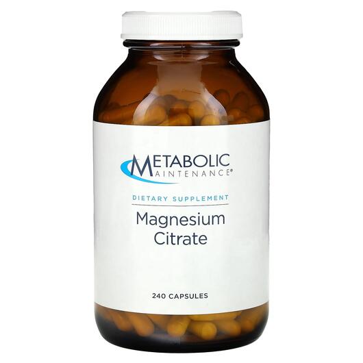 Основне фото товара Metabolic Maintenance, Magnesium Citrate, Магній Цитрат, 250 капс