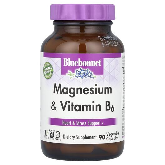 Основне фото товара Bluebonnet Nutrition, Magnesium & B6, Магній B6, 90 капсул