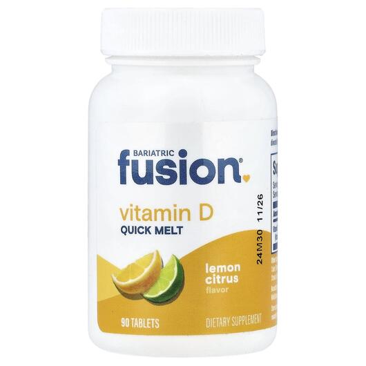 Основне фото товара Quick Melt Vitamin D Lemon Citrus 125 mcg, Вітамін D3, 90 таблето