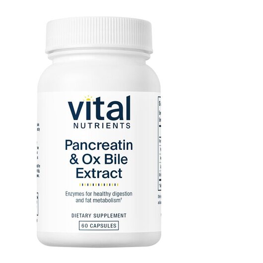 Основне фото товара Pancreatin & Ox Bile Extract Основне фото товара Vital Nutrients, Pancreatin & Ox Bile Extract, Панкреатин, 60