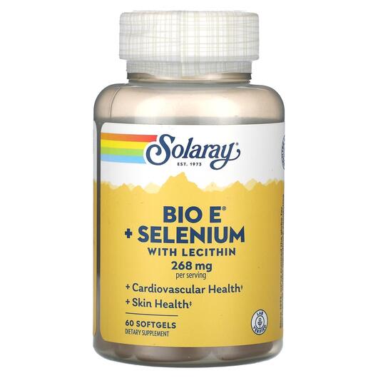 Основное фото товара Bio E + Selenium with Lecithin Основное фото товара Solaray, Лецитин, Bio E + Selenium with Lecithin, 60 капсул