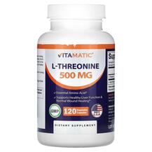 L-Threonine 500 mg L-Треонин Vitamatic 120 капсул L-Threonine 500 mg L-Треонин Vitamatic 120 капсул