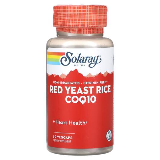 Основное фото товара Solaray, Красный дрожжевой рис, Red Yeast Rice CoQ-10, 60 капсул