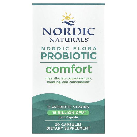 Основне фото товара Nordic Flora Probiotic Comfort Основне фото товара Nordic Naturals, Nordic Flora Probiotic Comfort, Пробіотики, 30 к