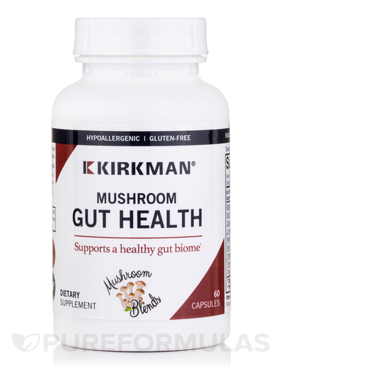 Основне фото товара Kirkman, Mushroom Gut Health, Гриби, 60 капсул