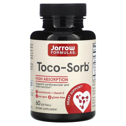 Основное фото товара Toco Sorb Mixed Tocotrienols & Vitamin E Основное фото товара Jarrow Formulas, Токотриенолы, Toco-Sorb, 60 капсул