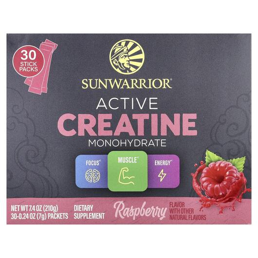 Основное фото товара Active Creatine Monohydrate Raspberry Основное фото товара Sunwarrior, Креатин, Active Creatine Monohydrate Raspberry, 30 шт