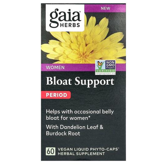 Основное фото товара Gaia Herbs, Облегчение вздутия, Women Bloat Support Period, 60 ка