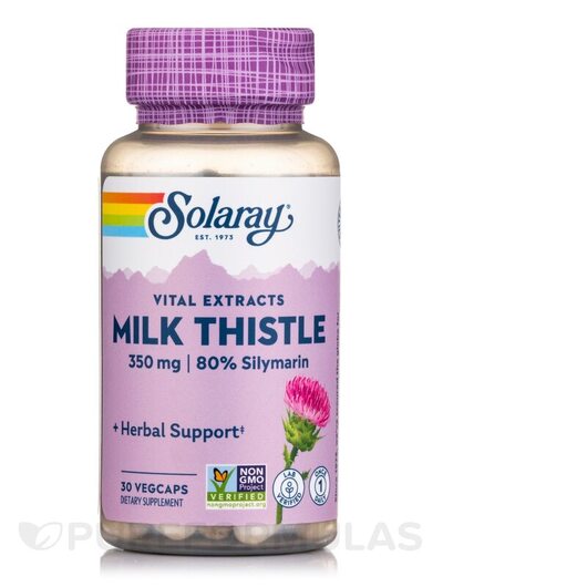Основне фото товара Milk Thistle Seed Extract One Daily 350 mg Основне фото товара Milk Thistle Seed Extract One Daily 350 mg, Розторопша, 30 VegCap