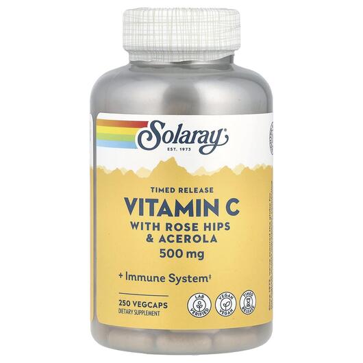Основное фото товара Timed Release Vitamin C 500 mg Основное фото товара Solaray, Витамин С 500 мг, Timed Release Vitamin C 500 mg, 250 ка