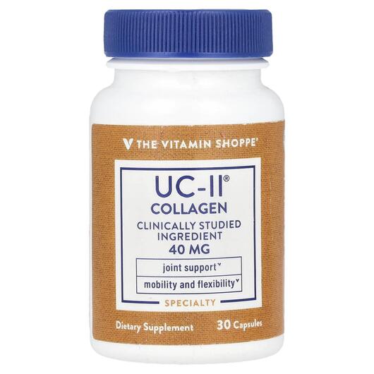 Основне фото товара TheVitaminShoppe, UC-II Collagen 40 mg, Колаген, 30 капсул