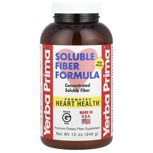 Основне фото товара Soluble Fiber Formula Основне фото товара Yerba Prima, Soluble Fiber Formula, Клітковина, 340 г