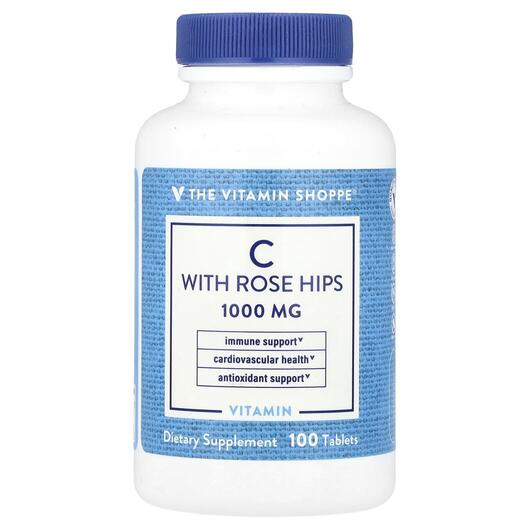 Основное фото товара Vitamin C with Rose Hips Основное фото товара TheVitaminShoppe, Витамин C, Vitamin C with Rose Hips, 100 таблет