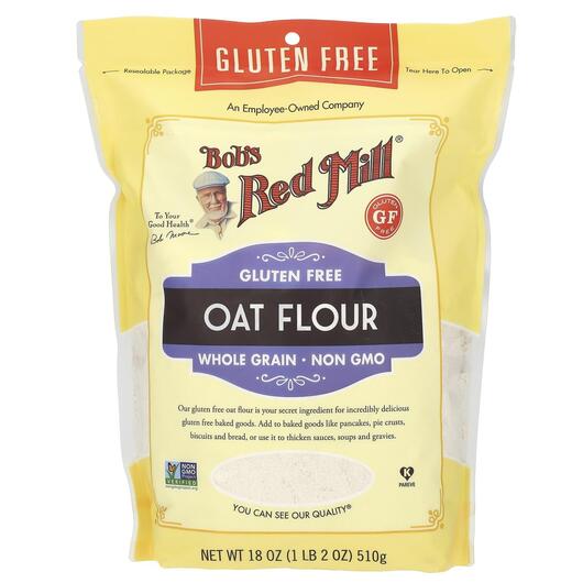 Основне фото товара Oat Flour Whole Grain Gluten Free Основне фото товара Oat Flour Whole Grain Gluten Free, Зернові культури, 510 г
