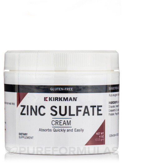 Основне фото товара Zinc Sulfate Topical Cream Основне фото товара Kirkman, Zinc Sulfate Topical Cream, Крем, 113 г