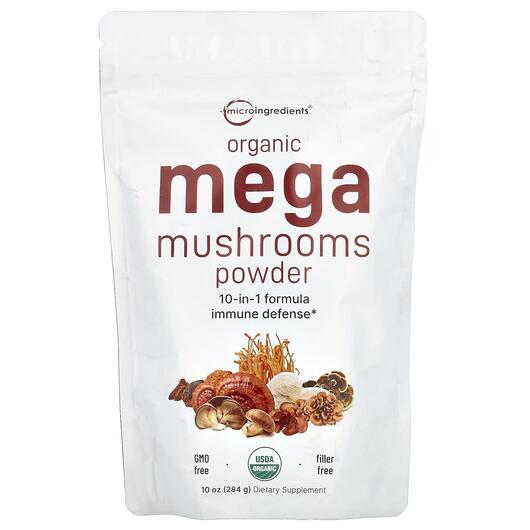 Основное фото товара Micro Ingredients, Грибы, Organic Mega Mushrooms Powder, 284 г