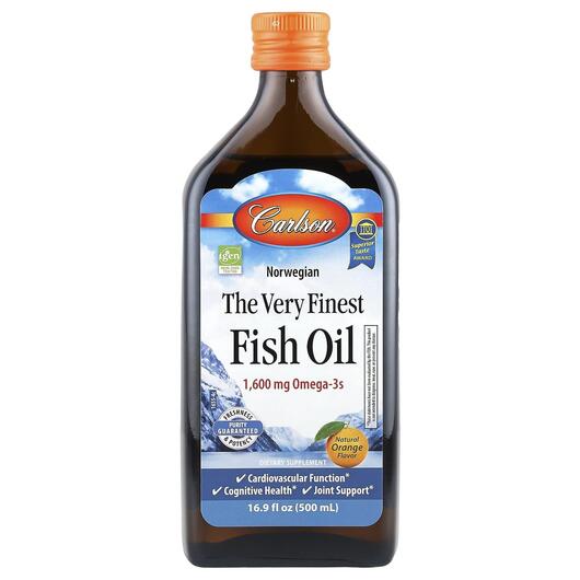 Основное фото товара Norwegian The Very Finest Fish Oil Natural Orange Flavor, Омега 3