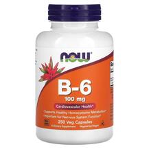 B-6 100 mg Витамин B6 100 мг NOW Foods 250 капсул B-6 100 mg Витамин B6 100 мг NOW Foods 250 капсул