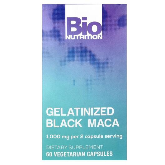 Основное фото товара Gelatinized Black Maca Основное фото товара Bio Nutrition, Мака, Gelatinized Black Maca, 60 капсул
