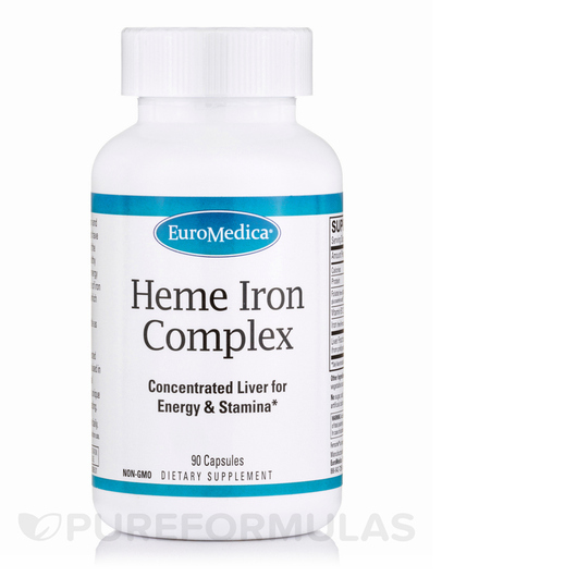 Основное фото товара EuroMedica, Железо, Heme Iron Complex, 90 капсул