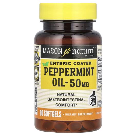 Основное фото товара Peppermint Oil Enteric Coated 50 mg Основное фото товара Мята перечная Масло, Peppermint Oil Enteric Coated 50 mg, 90 капс