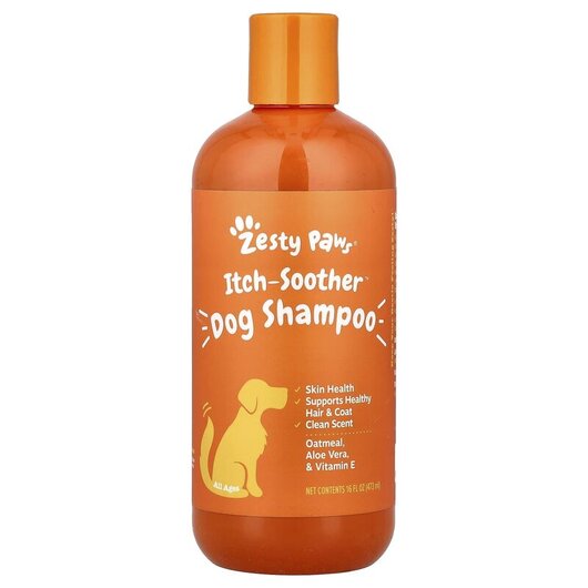 Основне фото товара Zesty Paws, Itch-Soother Dog Shampoo All Ages, Шампунь, 1 шт